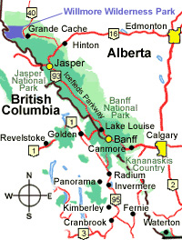 Rocky Mountains Alberta Map Willmore Wilderness Park, Rocky Mountains, Alberta, Canada